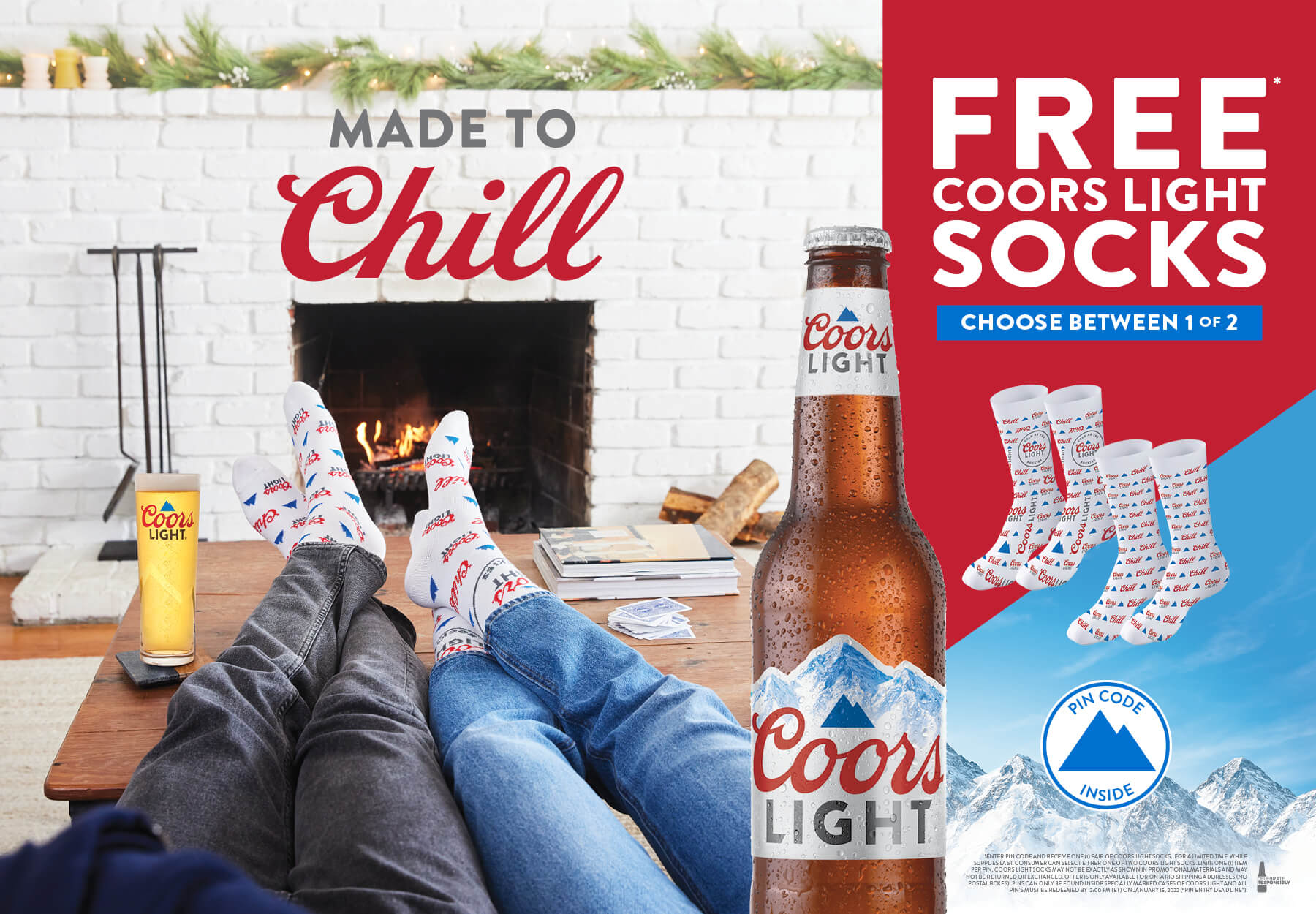 Coors Light Winter Socks Promo