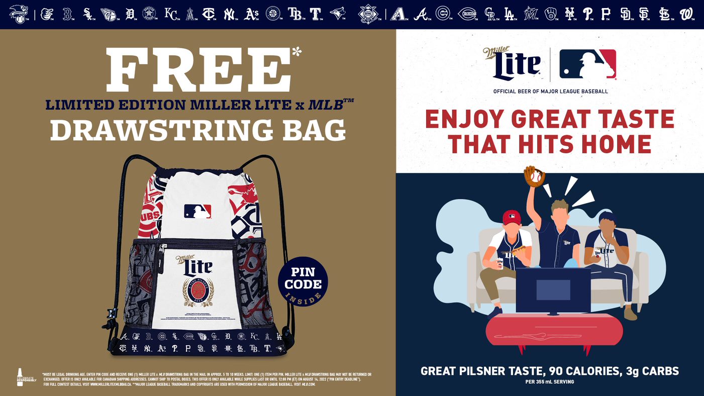 Miller Lite MLB Drawstring Bag