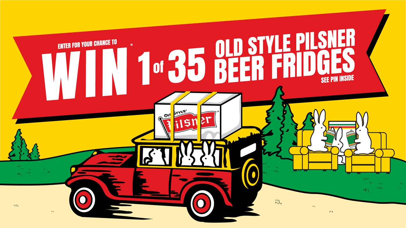 enter for your chance to win 1 of 35 old style pilsner beer fridges. see pin inside.