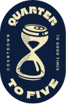 Quarter to 5 blue logo